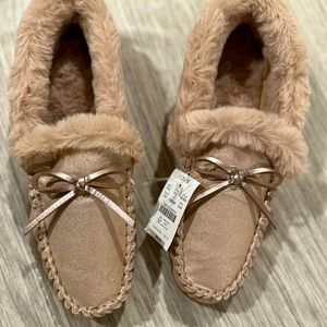J.Crew Women’s Shimmer Shearling-lined Slippers Size 12 NWT